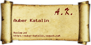 Auber Katalin névjegykártya