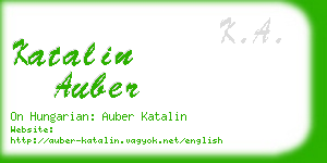 katalin auber business card